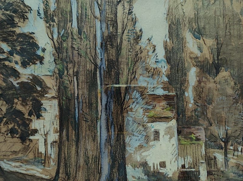 Henri Jamet (1858-1940) Pont et moulin en Creuse ou Berry. Ecole de Crozant, Gargilesse, Detroy-photo-2