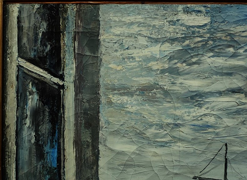 Anders Osterlind (1887-1960) Port Of Honfleur Through The Window 1926. Crozant, Vlaminck, Kickert-photo-2
