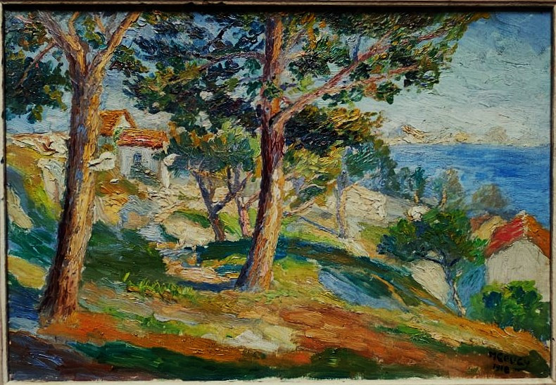 Marcel Coucy Couci (1885-1964) Paysage méditerranéen 1910. Ecole de Crozant, Gargilesse, Detroy-photo-2