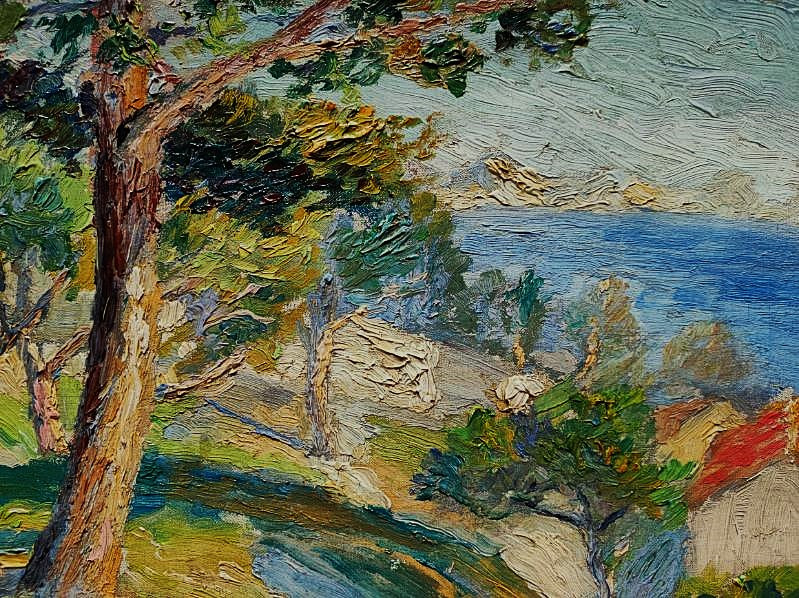 Marcel Coucy Couci (1885-1964) Paysage méditerranéen 1910. Ecole de Crozant, Gargilesse, Detroy-photo-1