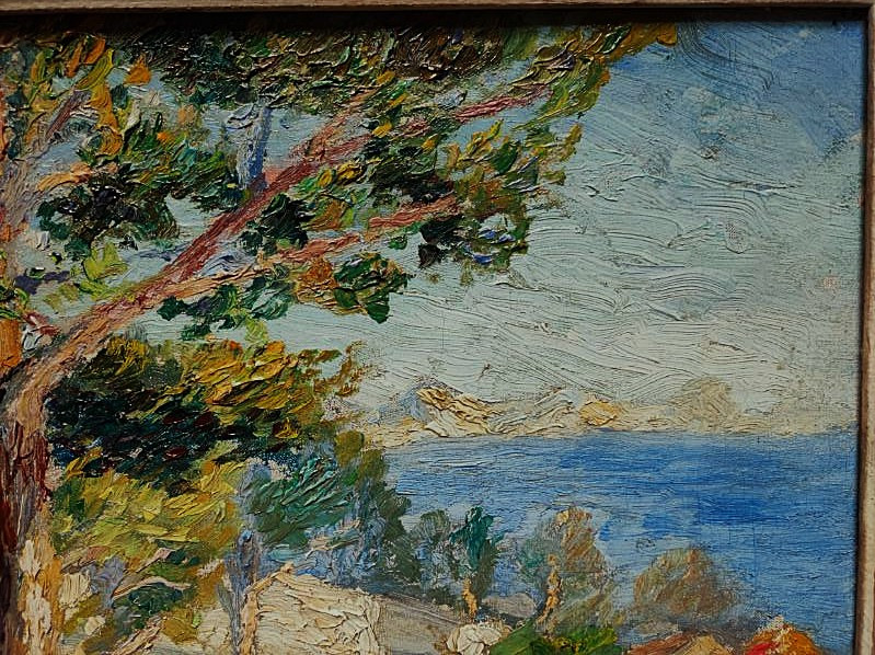 Marcel Coucy Couci (1885-1964) Paysage méditerranéen 1910. Ecole de Crozant, Gargilesse, Detroy-photo-3