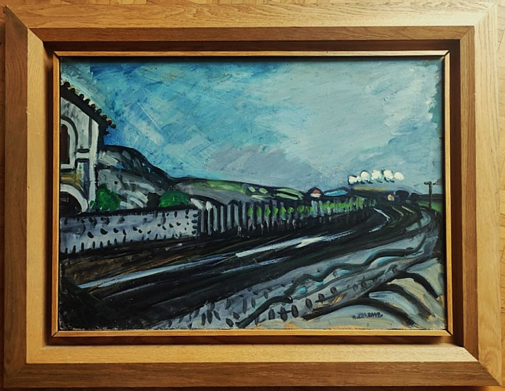 Auguste Chabaud (1882-1955) Train en gare de Graveson. Grand Fauve Provençal, Seyssaud, Camoin