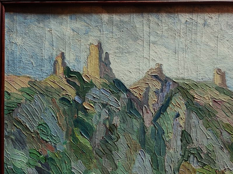Franck Sloan (1900-1984) Ruins Of Crozant 1924. Creuse Valley, Orientalist Traveler...-photo-1