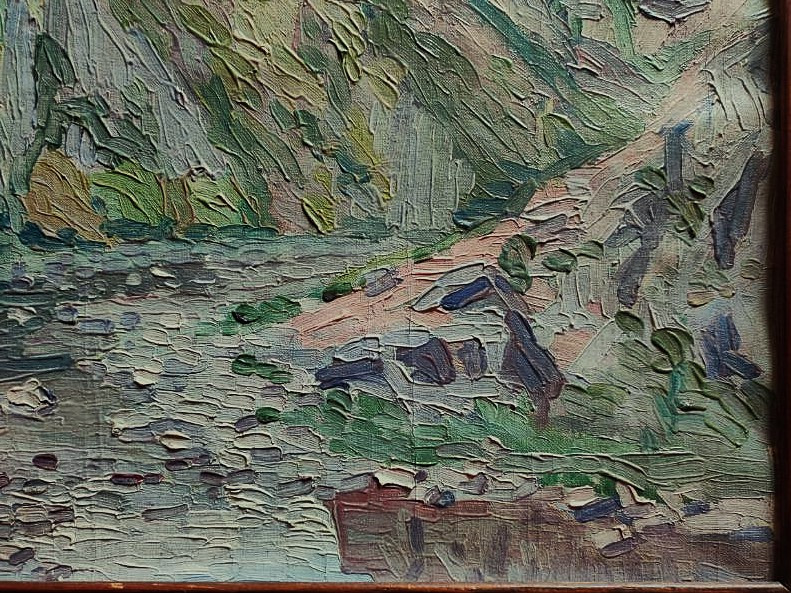Franck Sloan (1900-1984) Ruins Of Crozant 1924. Creuse Valley, Orientalist Traveler...-photo-2