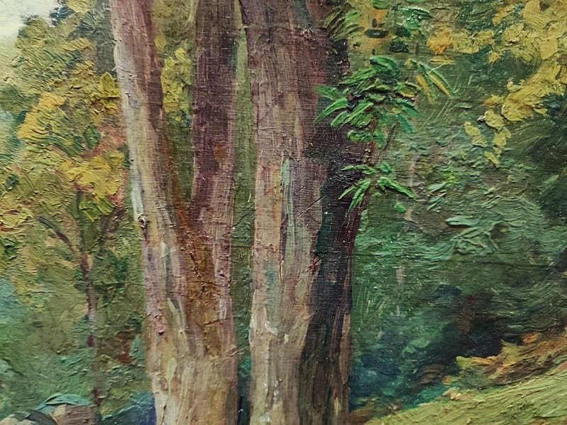 Jean Teilliet (1870-1931) "Barrière, entrèe du Chatelard" Saint-Junien, Crozant, Corot Limousin-photo-4