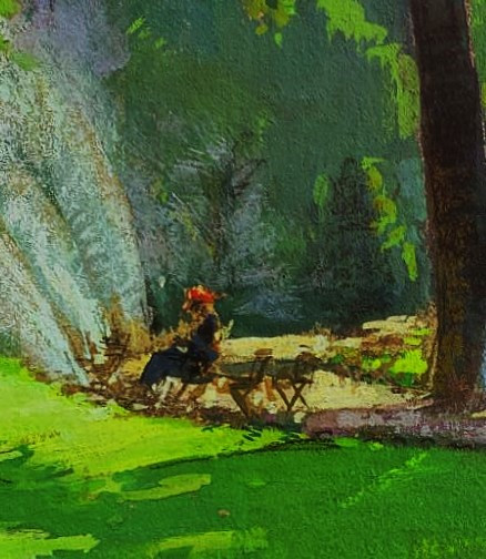 Henri Callot (1875-1956) Summer Afternoon In The Park. Ile d'Yeu, Rigaud, Bertrand, Marine, Paris-photo-3