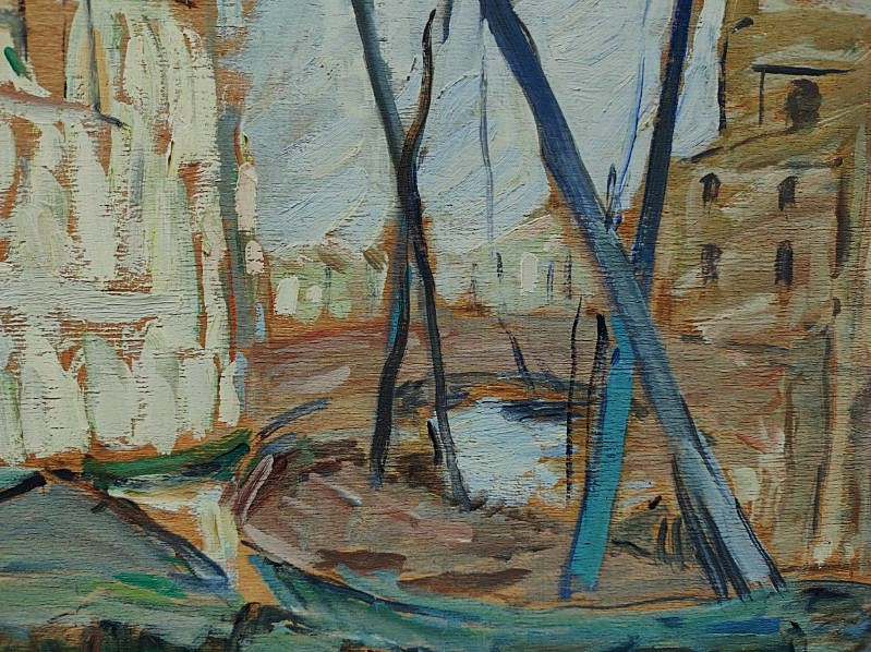 Suzanne Dinkès Or Dinkespiler (1895-1984) "venice". School Of Paris, Friend Of Loutreuil And Mavro-photo-4