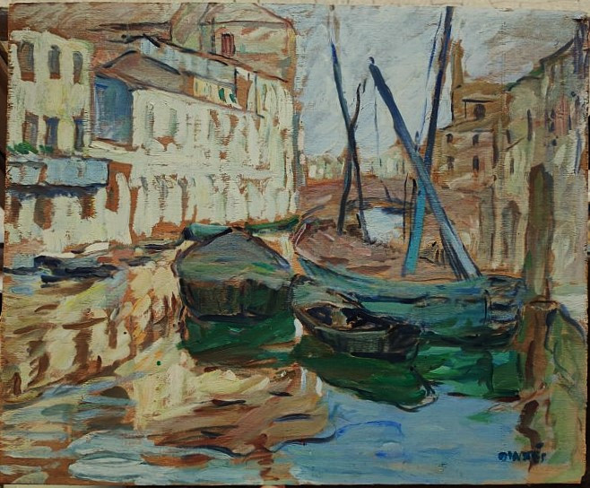 Suzanne Dinkès Or Dinkespiler (1895-1984) "venice". School Of Paris, Friend Of Loutreuil And Mavro