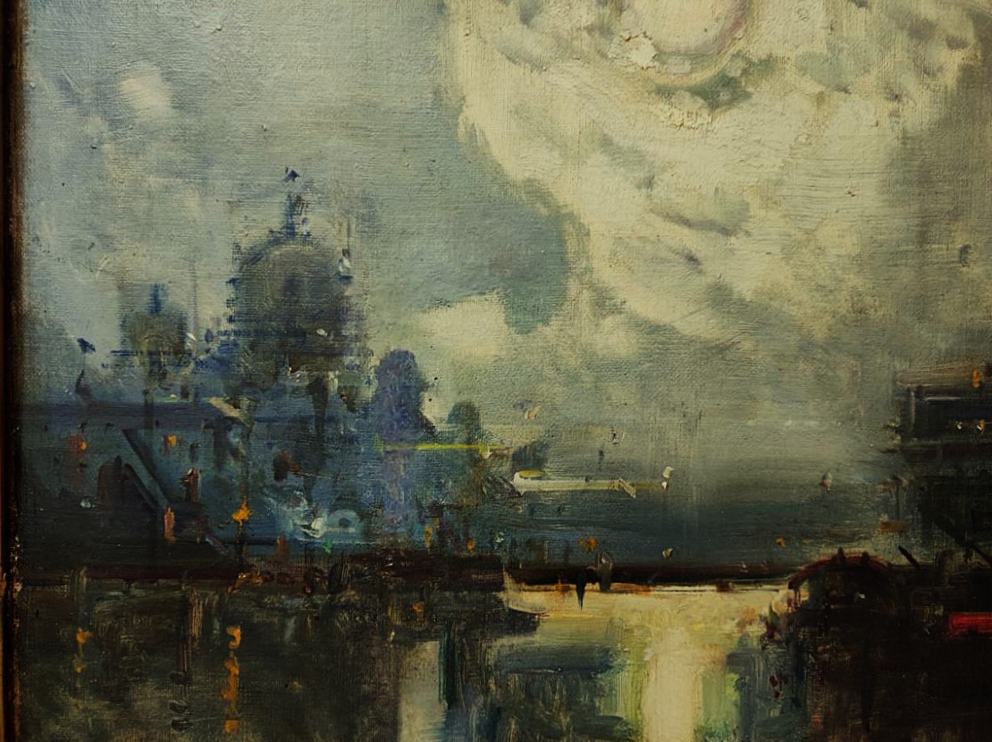 Henri Duvieux (1855-1920) "night Over Venice" Orientalist Painter 19th Century. Istanbul. Ziem, Guardi-photo-4