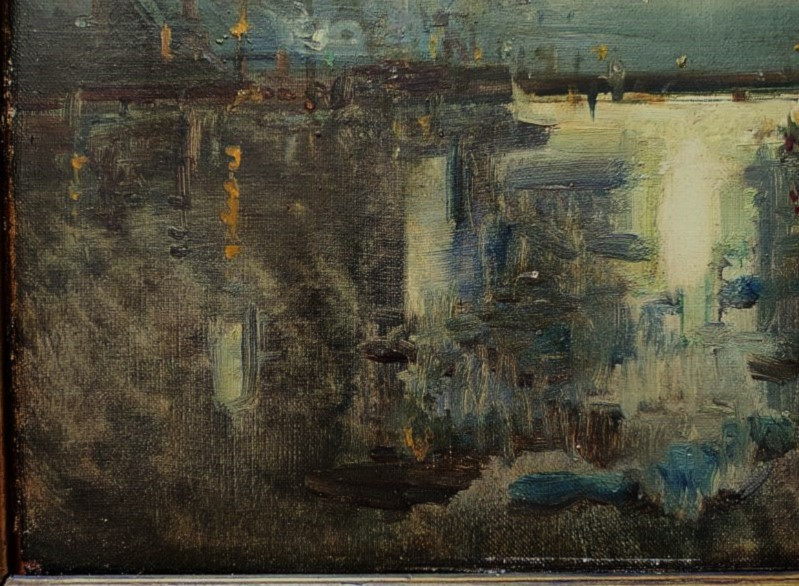 Henri Duvieux (1855-1920) "night Over Venice" Orientalist Painter 19th Century. Istanbul. Ziem, Guardi-photo-3