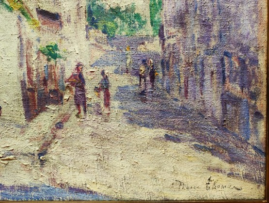 Pierre Thomas (1865-1930) Animated View Of Eymoutiers, Limousin. Crozant School, Limoges, Alluaud-photo-3