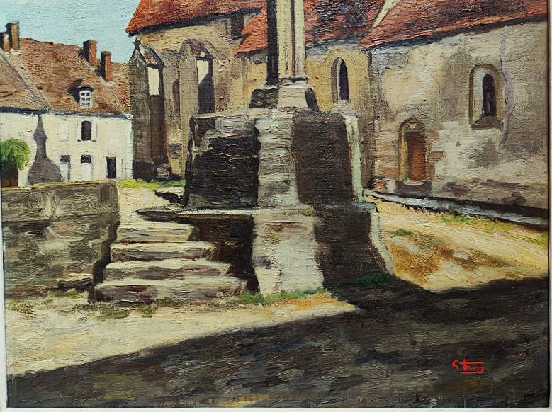 Gaston Thiery (1922-2013) Vieilles pierres à Fresselines ~1960 Creuse. Ecole de Crozant, Detroy-photo-1