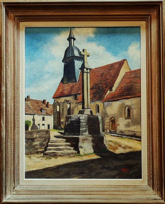 Gaston Thiery (1922-2013) Vieilles pierres à Fresselines ~1960 Creuse. Ecole de Crozant, Detroy