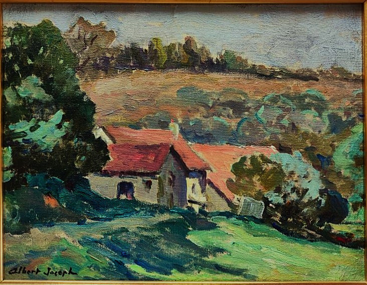 Albert Joseph (1868-1952) Farm With A Pink Roof. Limousin, Crozant School, Gauguin, Fauve Detroy-photo-2