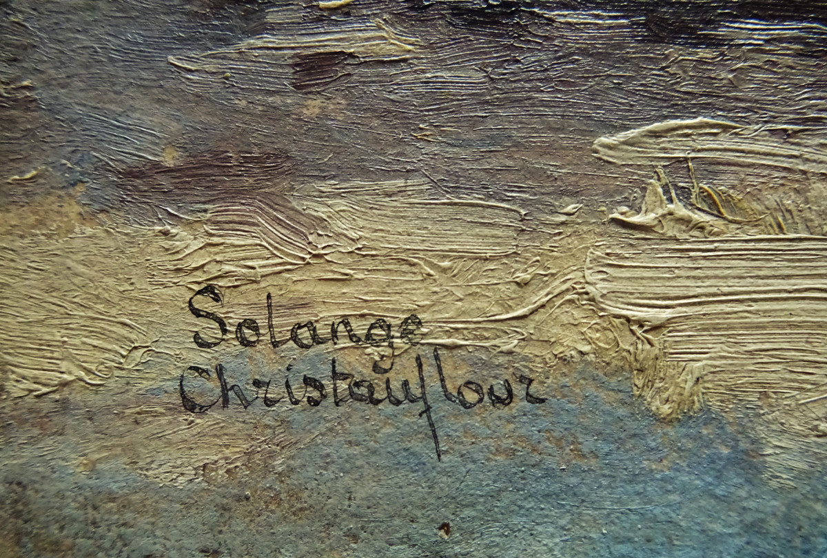 Solange Christauflour (1899-1952) " Pont de Bugeat, Corrèze" Ecole de Crozant élève de Maillaud-photo-7