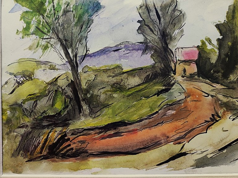 Anders Osterlind (1887-1960) Paysage 1953. Ecole de Crozant, Provence, Gargilesse, Vlaminck...-photo-2