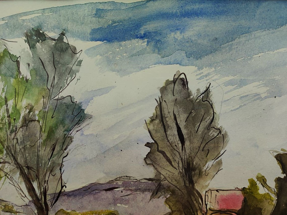 Anders Osterlind (1887-1960) Paysage 1953. Ecole de Crozant, Provence, Gargilesse, Vlaminck...-photo-3