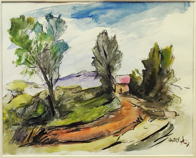 Anders Osterlind (1887-1960) Paysage 1953. Ecole de Crozant, Provence, Gargilesse, Vlaminck...