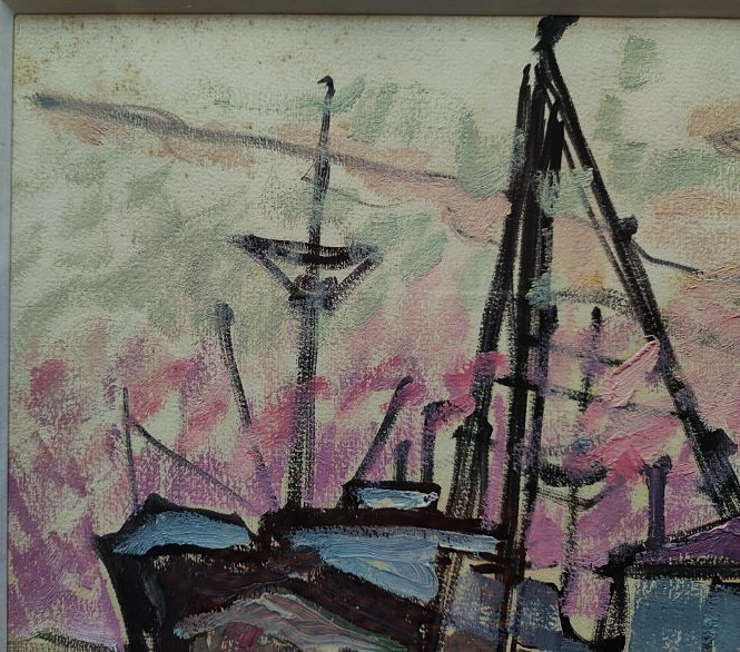 Charles Bichet (1863-1929) Oil Painting Port Of La Rochelle. School Of Crozant, Limoges, Thomas, Alluaud-photo-4