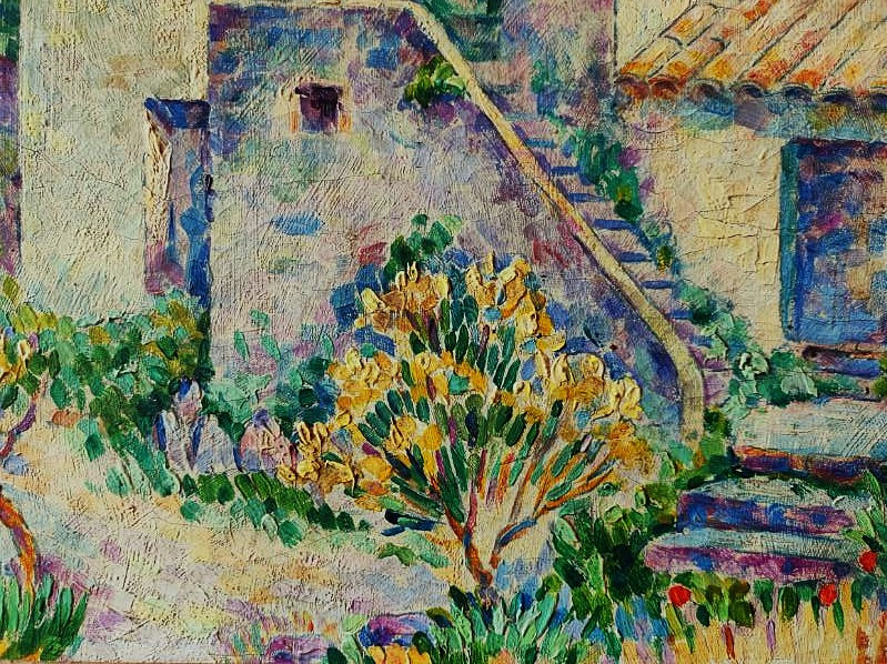 Edouard Fer ( 1887-1959) "Mas en Provence ~1926, Nice" Pointilliste, Signac, Cross, Luce Person-photo-2