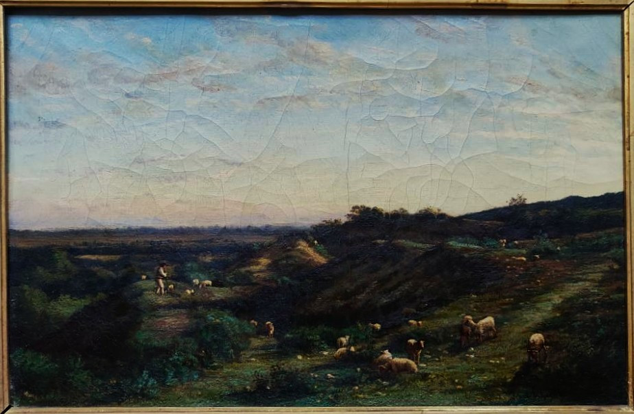 Victor Le Gentile (1815-1889) Shepherd In Creuse. Schools Of Crozant And Fay, Donzel, Dupré, 19th-photo-2