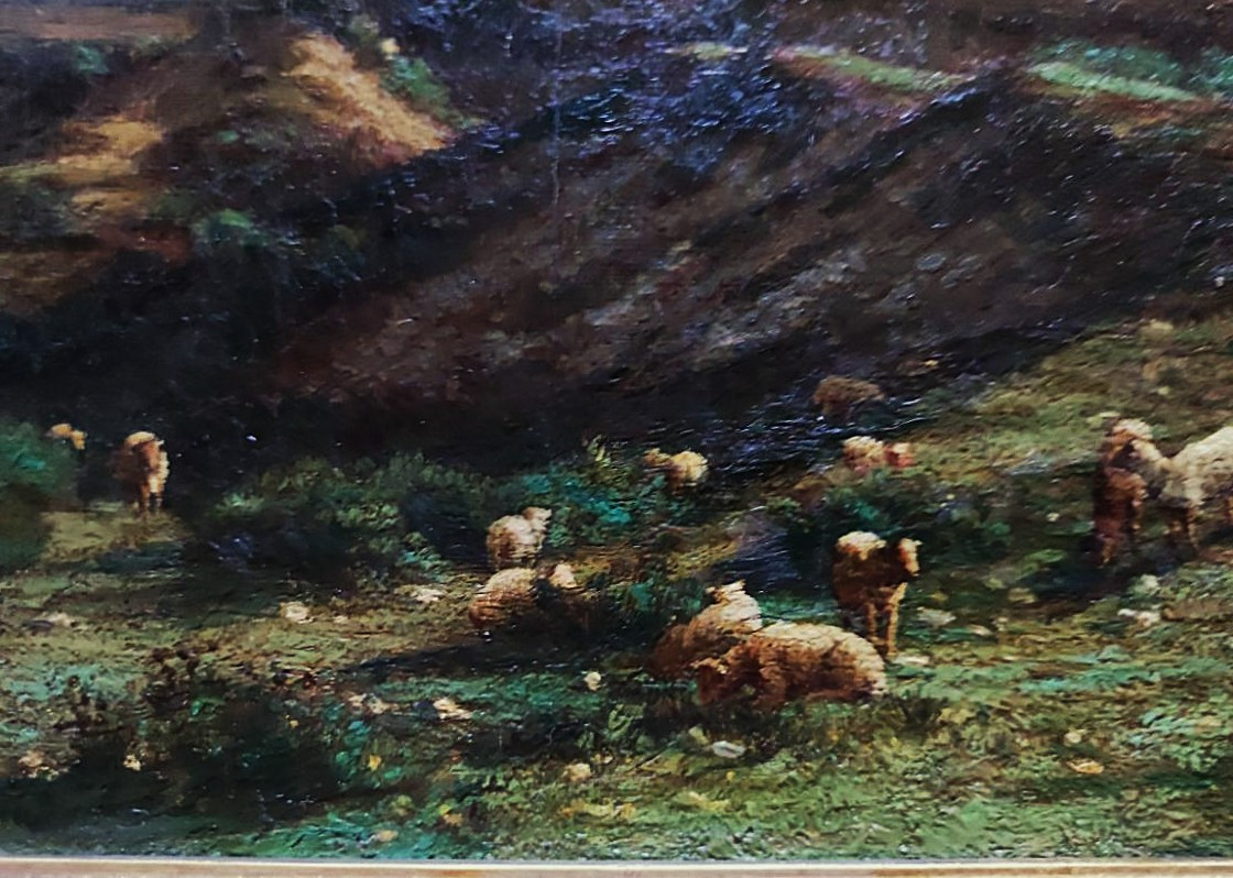 Victor Le Gentile (1815-1889) Shepherd In Creuse. Schools Of Crozant And Fay, Donzel, Dupré, 19th-photo-3