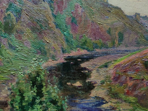 Gaston Knecht (1875-1968) Ruins Of Crozant, Creuse. Mountain Painter, Alsace, Paris Alluaud-photo-4