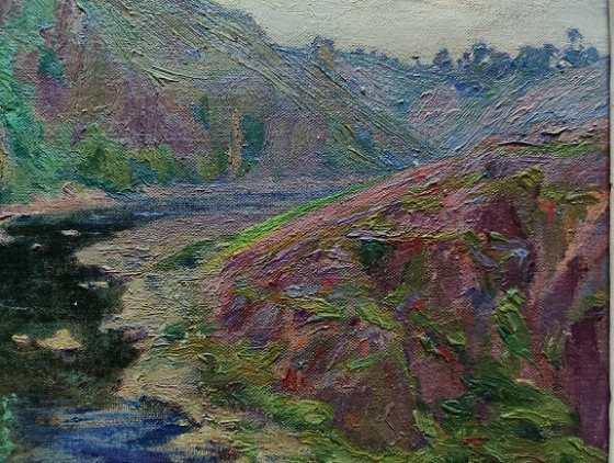 Gaston Knecht (1875-1968) Ruins Of Crozant, Creuse. Mountain Painter, Alsace, Paris Alluaud-photo-5