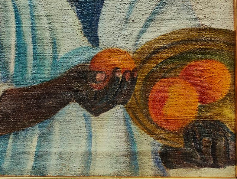 Jean Vanden Eeckhoudt (1875-1946) Mixed Race Woman With Oranges 1924. Detroy, Belgium, Crozant-photo-4