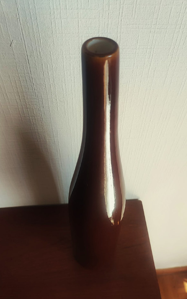Grande bouteille en céramique v. 1950/1960 signée 44cm. Ruelland, Jouve, Gatard, Amado, Jolain-photo-2