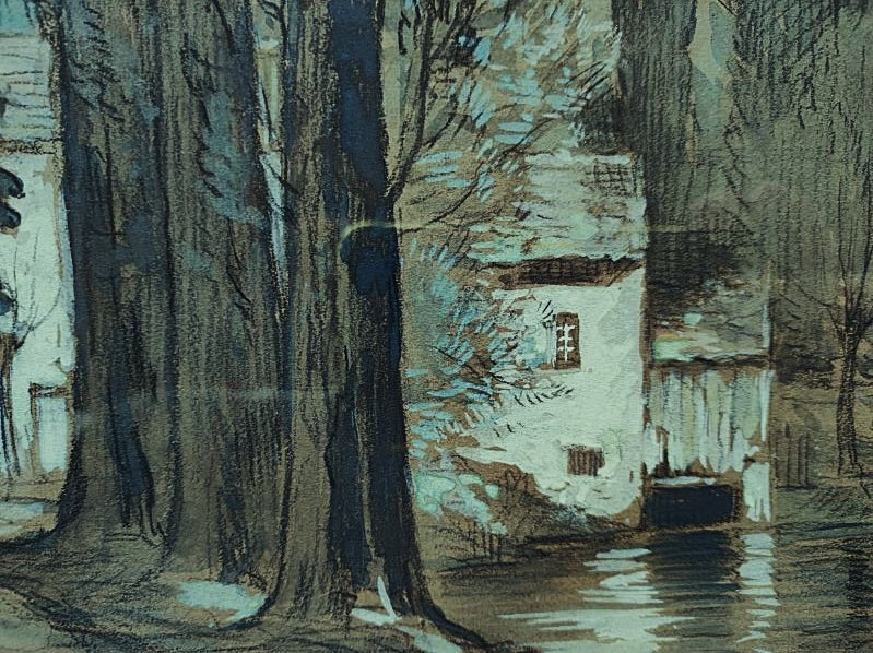 Henri Jamet (1858-1940) Mill In The Moonlight, Creuse. Crozant School, Gargilesse, Detroy-photo-4