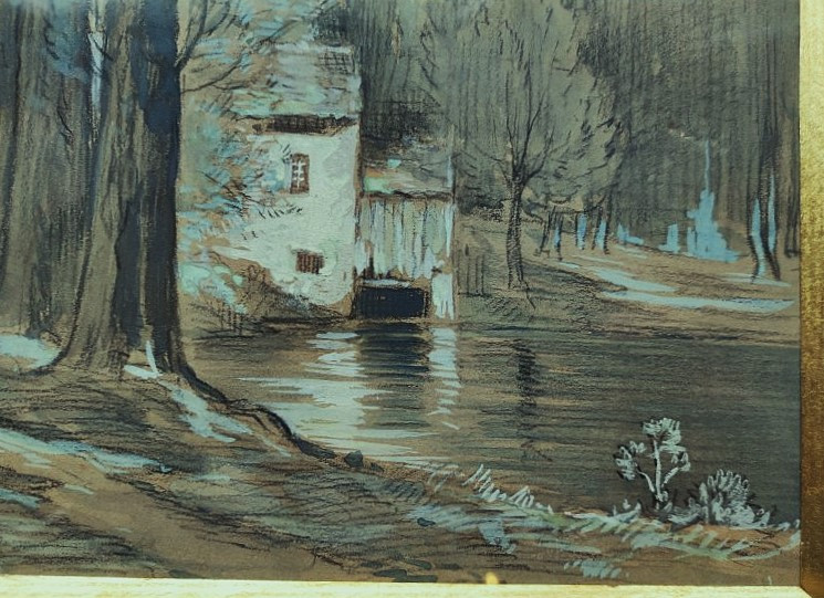 Henri Jamet (1858-1940) Mill In The Moonlight, Creuse. Crozant School, Gargilesse, Detroy-photo-1