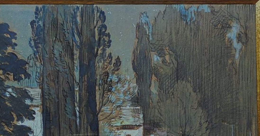Henri Jamet (1858-1940) Mill In The Moonlight, Creuse. Crozant School, Gargilesse, Detroy-photo-3