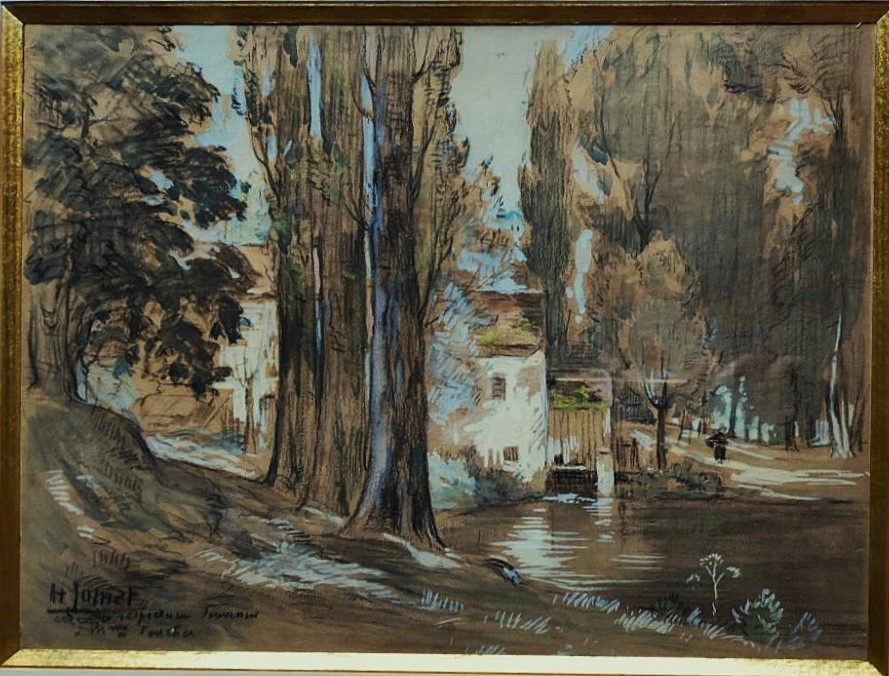 Henri Jamet (1858-1940) Mill In The Moonlight, Creuse. Crozant School, Gargilesse, Detroy-photo-5