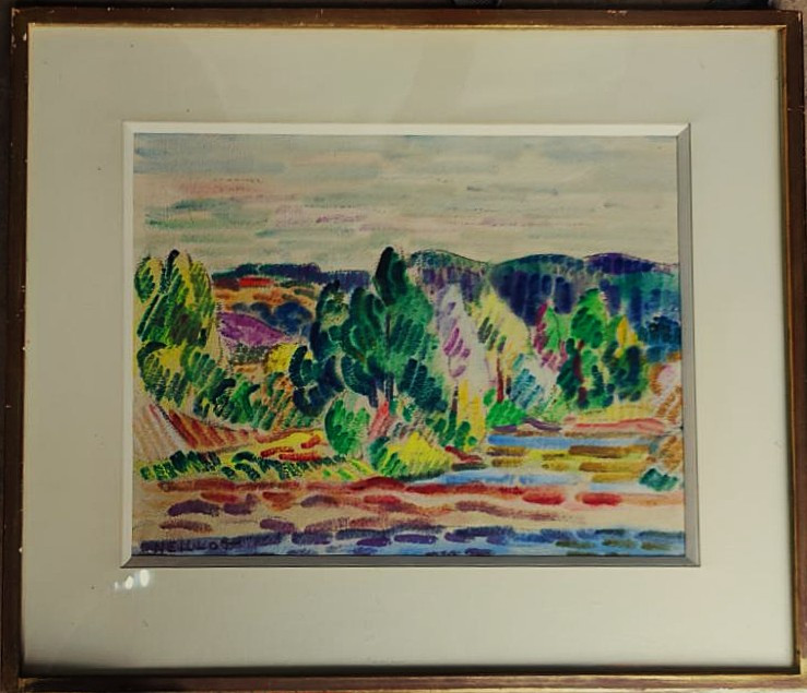 Louis Neillot (1898-1973) " L'Allier à Ris " Fauve, Auvergne, Vichy, Valtat, Detroy, Creuse-photo-2