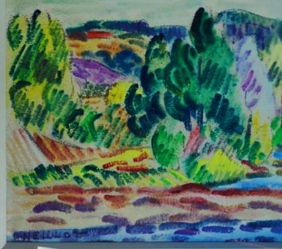 Louis Neillot (1898-1973) " L'Allier à Ris " Fauve, Auvergne, Vichy, Valtat, Detroy, Creuse-photo-2
