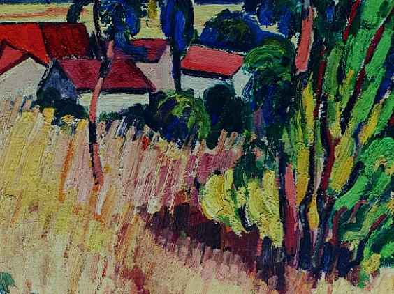 Louis Neillot (1898-1973) Village aux grandes herbes 1946.  Fauve, Auvergne, Vichy, Valtat-photo-6