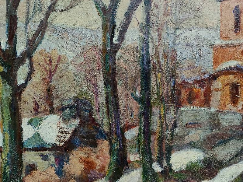 Mario Pérouse (1880-1956) Snow In Saint Victor 1935. Murols School, Charreton, Auvergne Zingg-photo-4