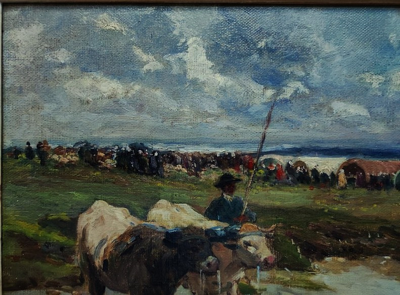 Fernand Maillaud (1863-1948) Foire à la Berthenoux ~1900, Berry. Ecole de Crozant,  Châteauroux-photo-4