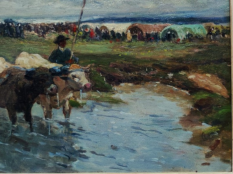 Fernand Maillaud (1863-1948) Foire à la Berthenoux ~1900, Berry. Ecole de Crozant,  Châteauroux-photo-1