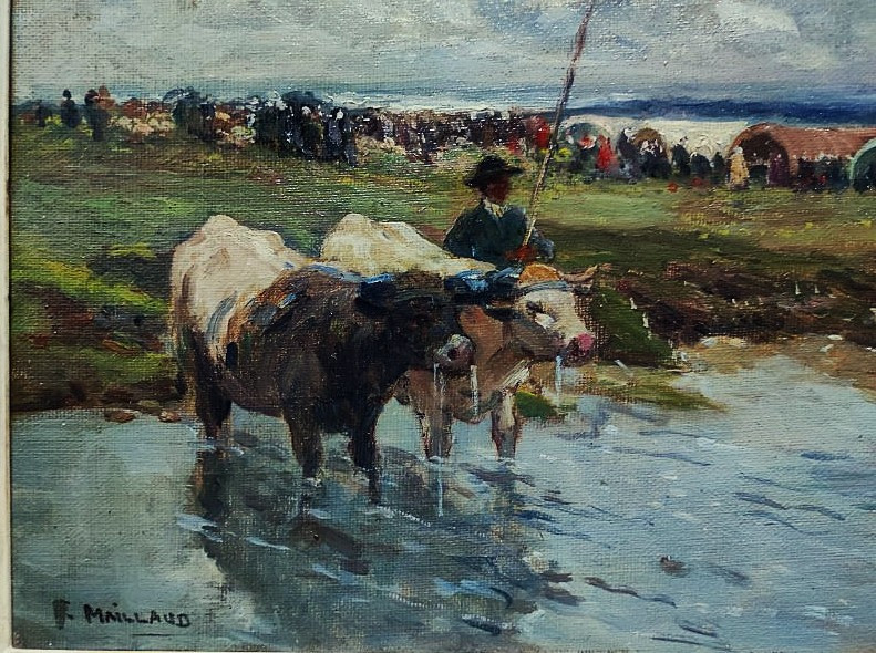 Fernand Maillaud (1863-1948) Foire à la Berthenoux ~1900, Berry. Ecole de Crozant,  Châteauroux-photo-2