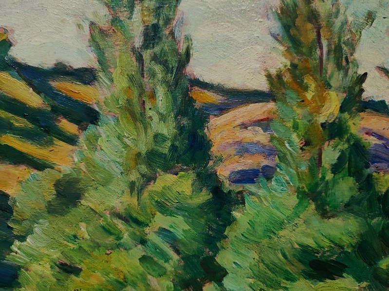 Eugène Alluaud ( 1866-1947) Bords de Creuse, dédicacé à Haviland. Ecole de Crozant, Guillaumin-photo-3
