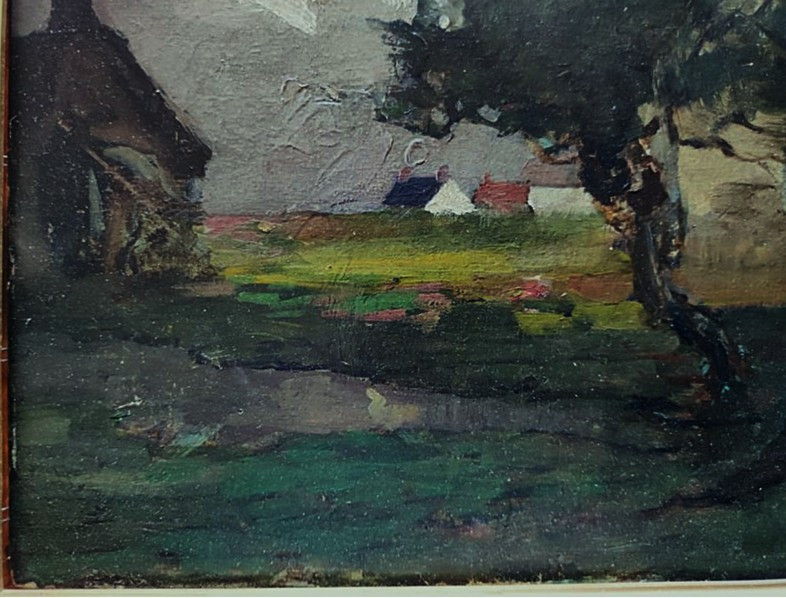 Paul Louis Martin des Amoignes (1850-1925) Paysage de campagne 1902. Nevers, Hanoteau, 19ème...-photo-1