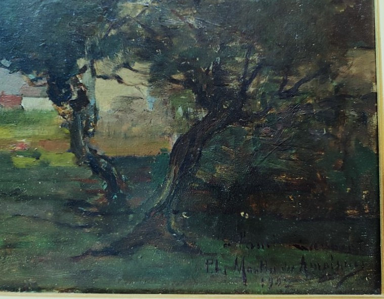 Paul Louis Martin des Amoignes (1850-1925) Paysage de campagne 1902. Nevers, Hanoteau, 19ème...-photo-2