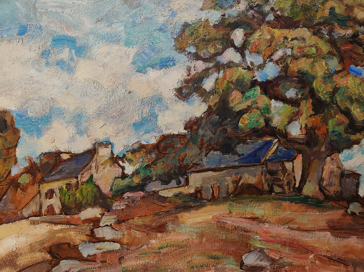 Mania Mavro (1889-1969) Farms In Malleret, Creuse. Crozant School, Ukraine, Russian, Guillaumin-photo-3