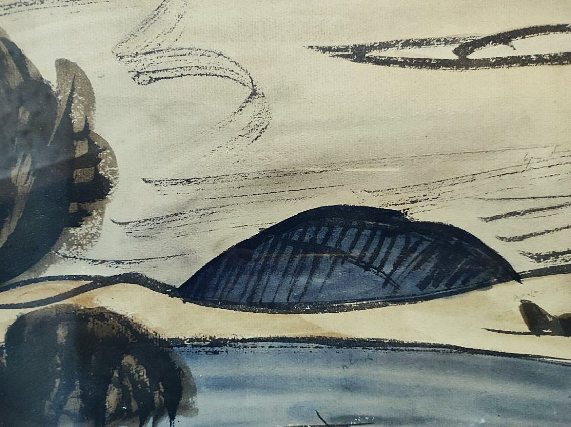 Jules Emile Zingg (1882-1942) Harnessing At Chambon, Auvergne 1921. Japanese Style, Murols, Marquet.-photo-3