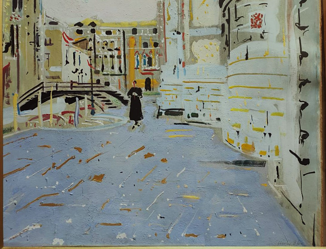 Charles Blanc (1896-1966) View Of Venice C. 1950. Limoges, School Of Crozant, Dufy, Pompidou....-photo-1