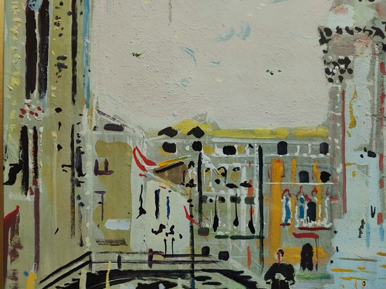 Charles Blanc (1896-1966) View Of Venice C. 1950. Limoges, School Of Crozant, Dufy, Pompidou....-photo-2