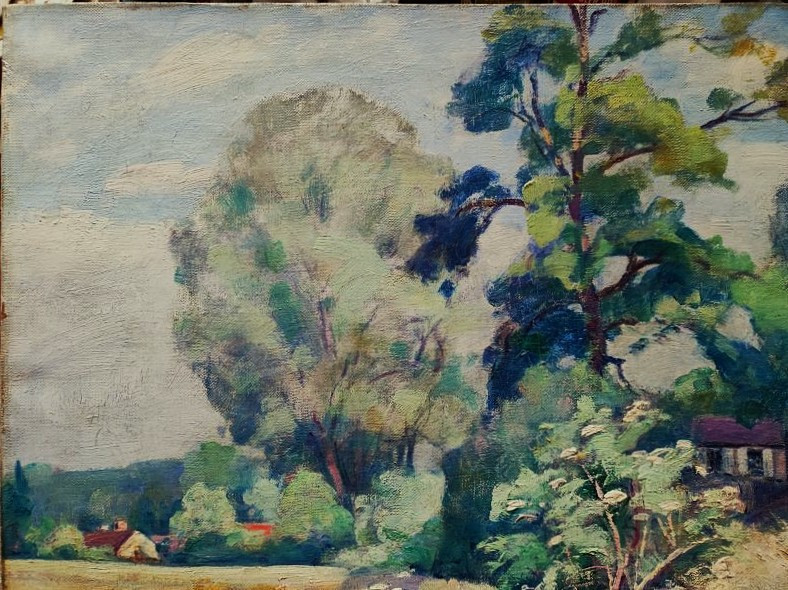 René Juste ( 1868-1954) Paysage d'été . Creuse, Ecole de Crozant, Joseph, Detroy, Marlotte...-photo-2