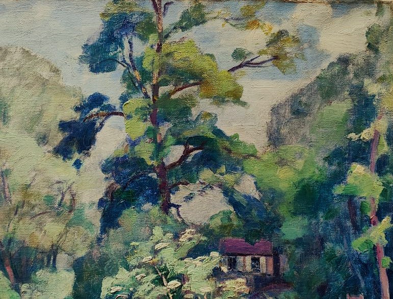 René Juste ( 1868-1954) Paysage d'été . Creuse, Ecole de Crozant, Joseph, Detroy, Marlotte...-photo-3